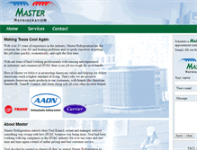 Tablet Screenshot of masterrefrigerationac.com